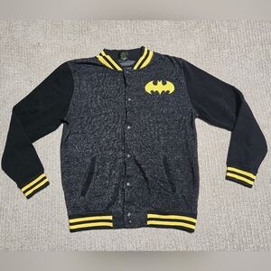 Black and Gray Batman Varsity Jacket Women's Size Medium (16)